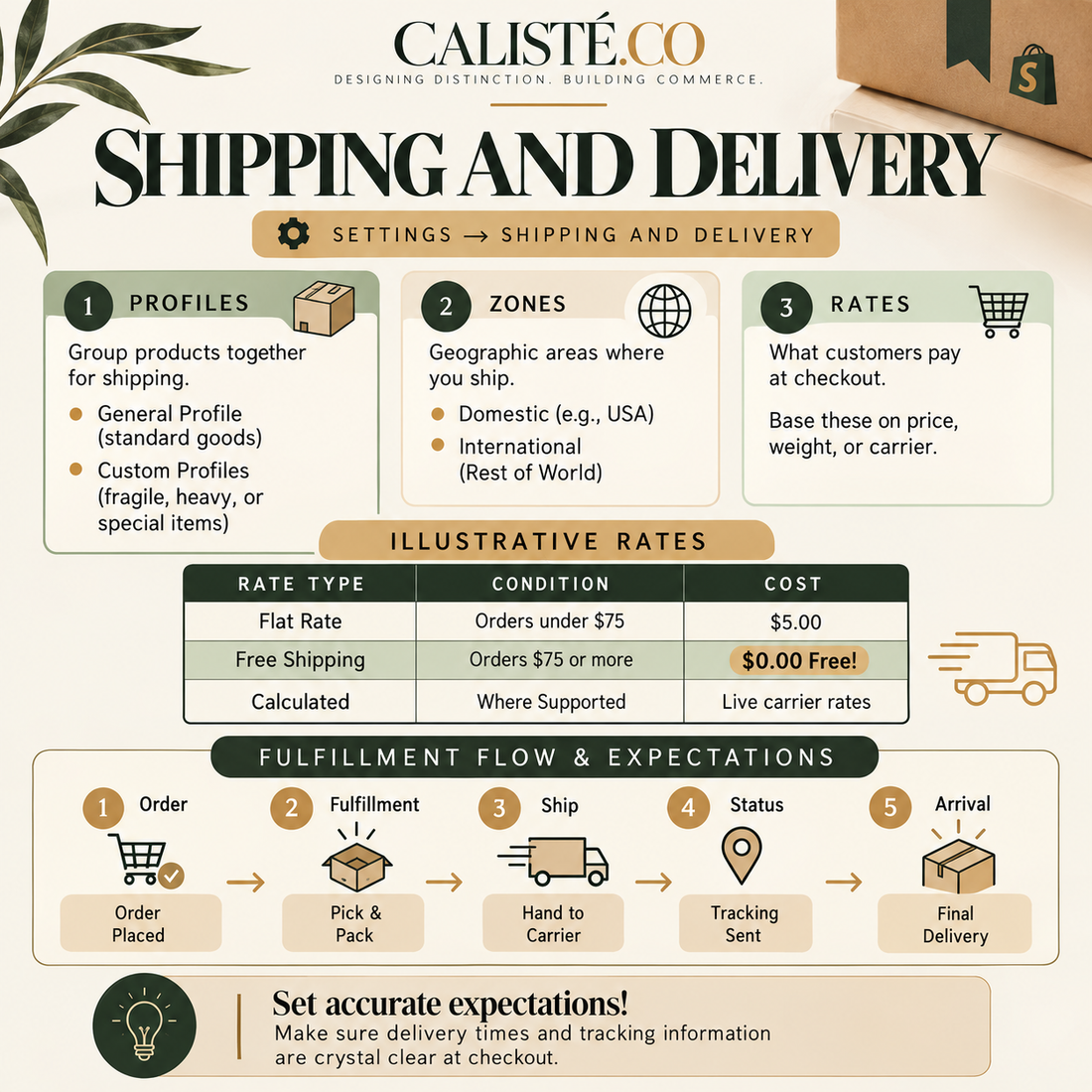 Shopify Shipping & Delivery Settings Guide | Ecommerce Setup